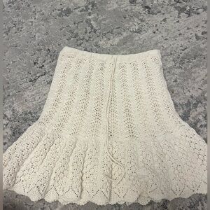 Zara cream mini skirt